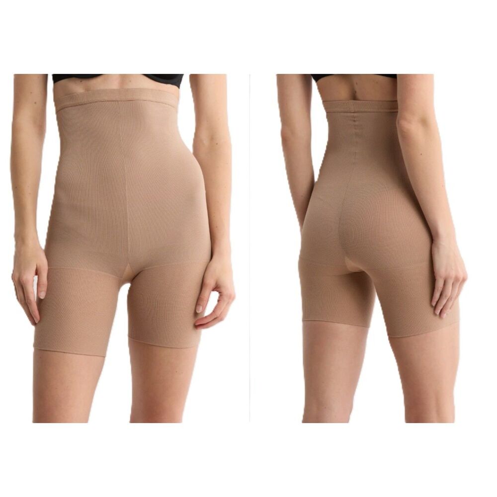 ASSETS by Spanx Hi-Waisted Mid-Thigh Shaper in Nude - Size 4 - New in box
